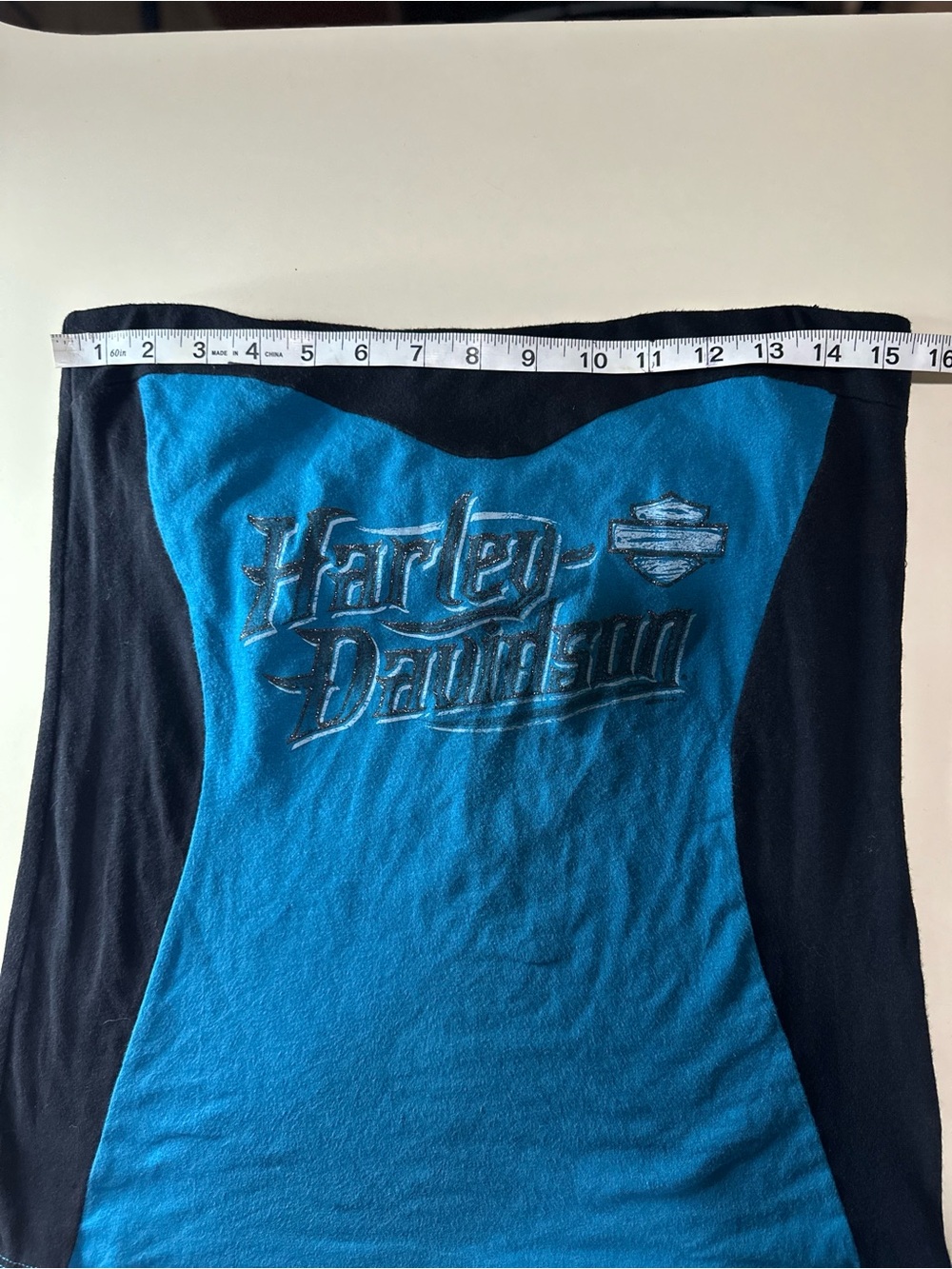 Harley-Davidson Blue and Black Fitted Logo Tube. Very sexy!
